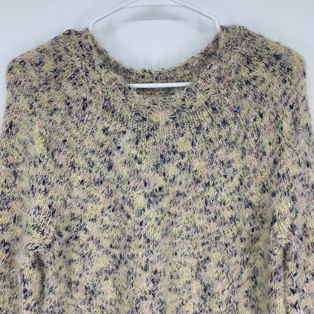 Lou & Grey Sweater Speckled Metallic Fuzzy Knit Long Sleeve - Picture 3 of 10